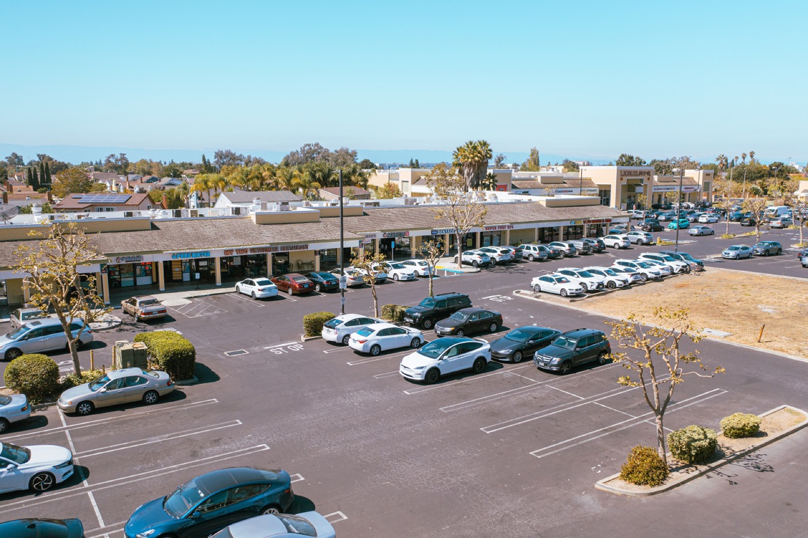 Lion Newark Shopping Center aerial view, 39055 Cedar Blvd Newark CA